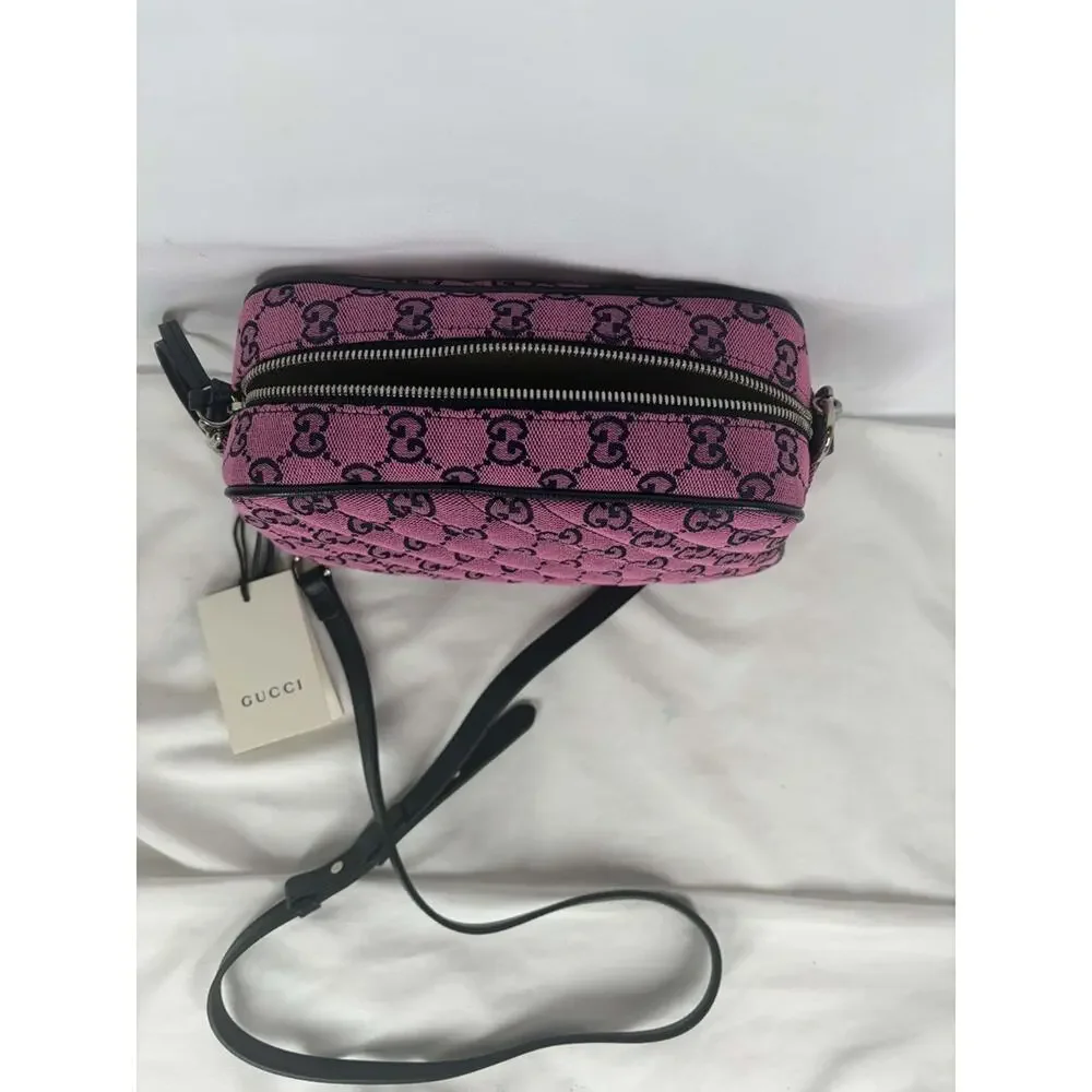 Gucci GG Marmont Shoulder Bag Diagonal Quilted GG Canvas Pink SPB JA-335380